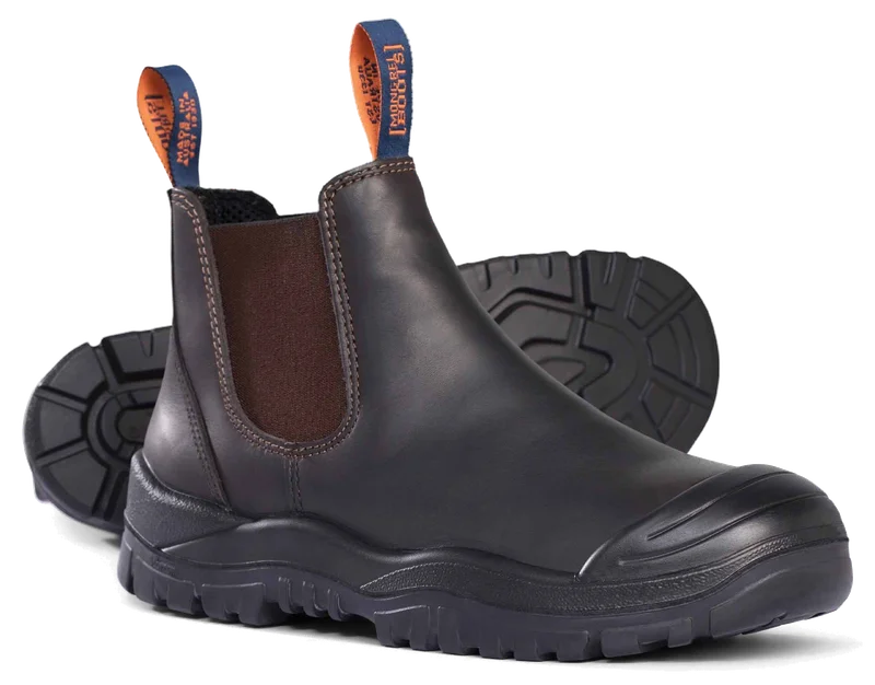 Mongrel Slip-on Safety Boot, Scuff Cap Claret