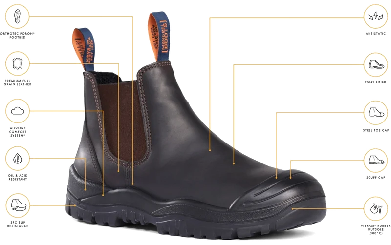Mongrel Slip-on Safety Boot, Scuff Cap Claret - Image 3