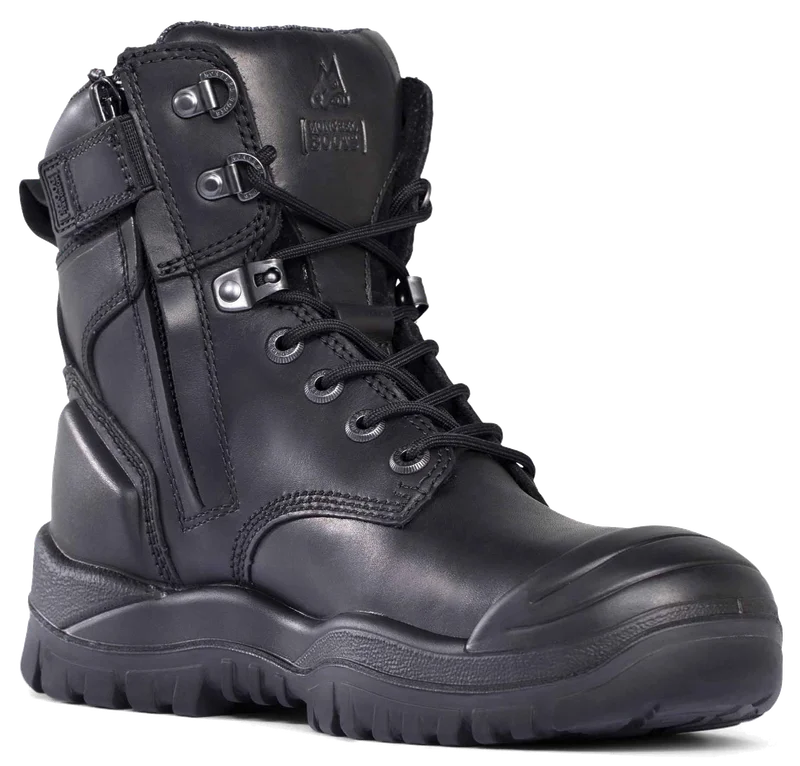 Mongrel High Zipsider Boot, Scuff Cap, Black