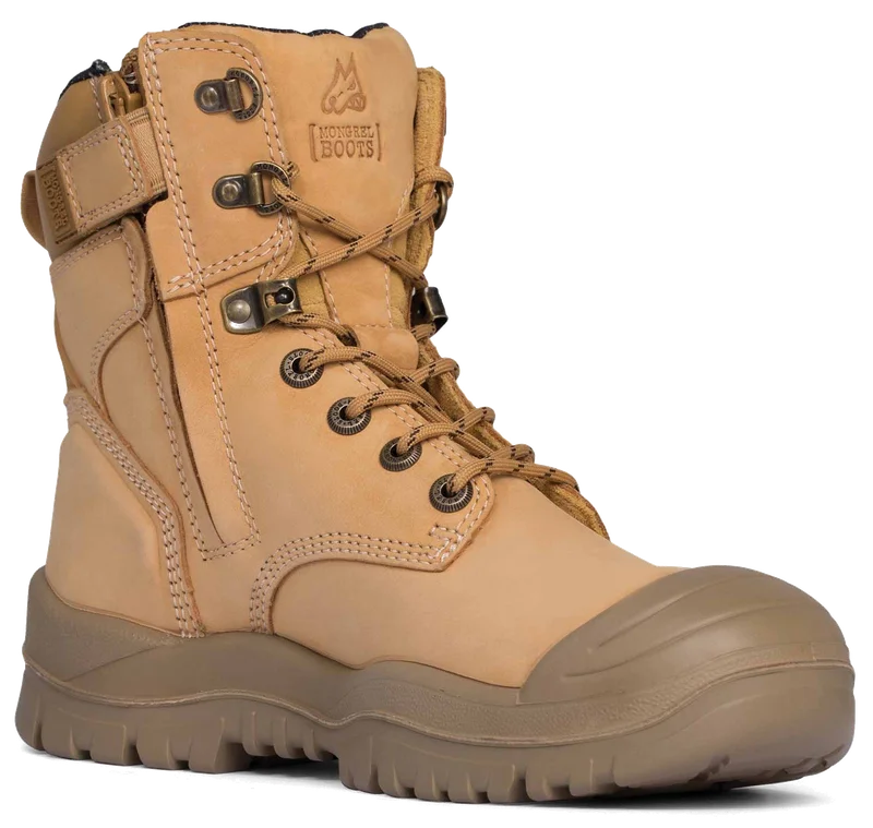 Mongrel High Zipsider Boot, Scuff Cap, Wheat