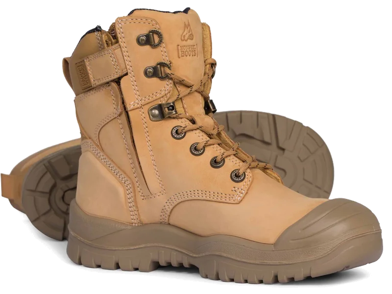 Mongrel High Zipsider Boot, Scuff Cap, Wheat - Image 2