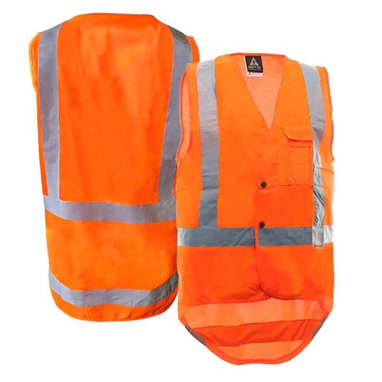 Hi-Vis Vest, Domed, D/N, Orange