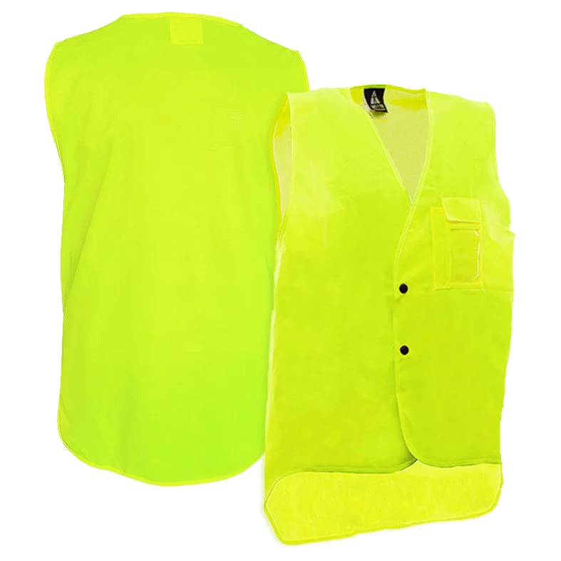 Hi-Vis Vest, Domed, Day Only, Yellow