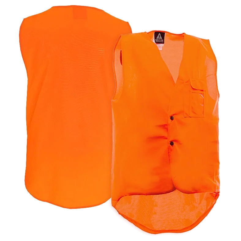 Hi-Vis Vest, Domed, Day Only, Orange