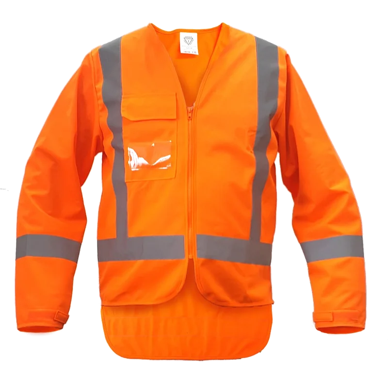 TTMC H-back Long-Sleeved Safety Vest Orange - Image 2