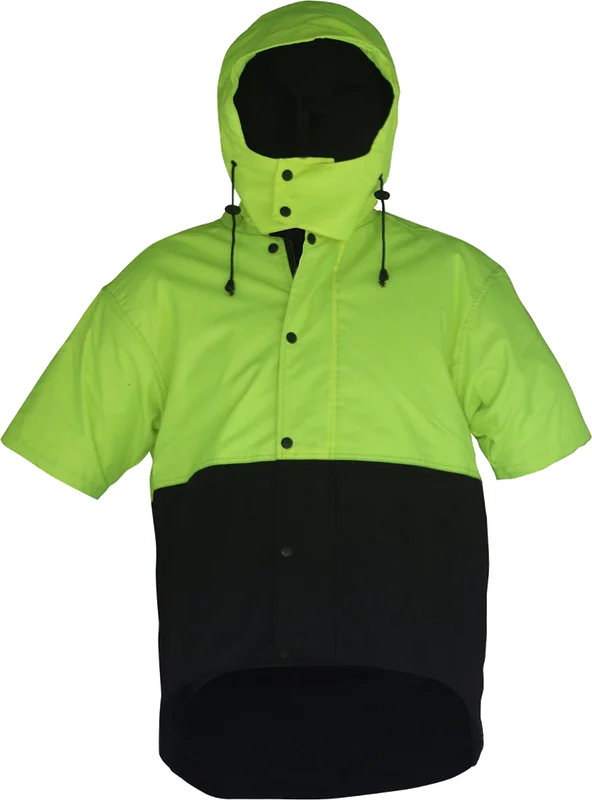 Oilskin D/O Short Sleeve Vest with hood - Image 2