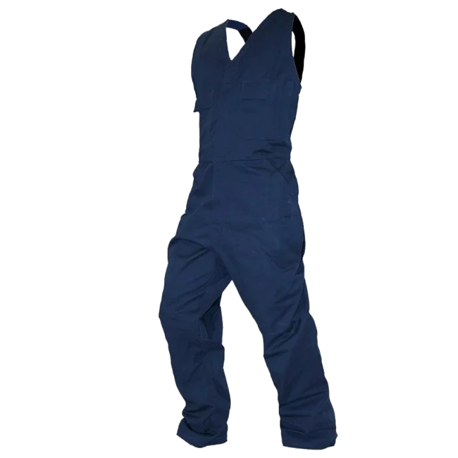 Action Cotton Bib Overalls, Navy