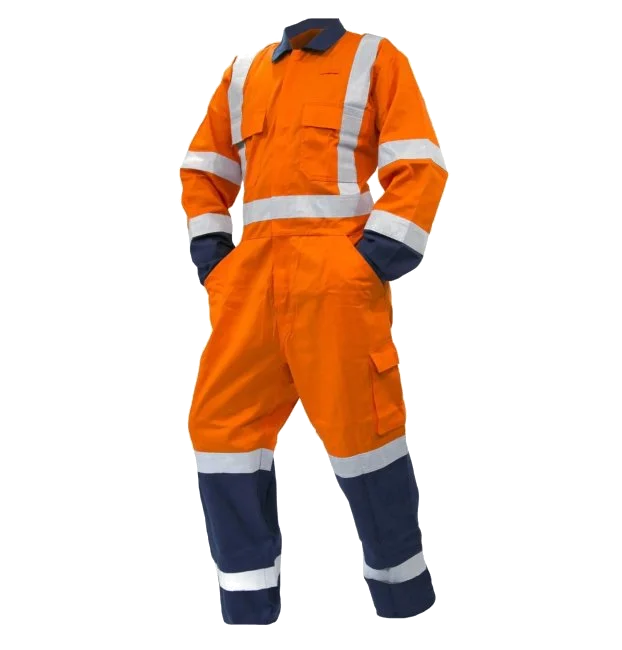 Ripstop Overalls, TTMC, D/N, LS, Orange/Navy