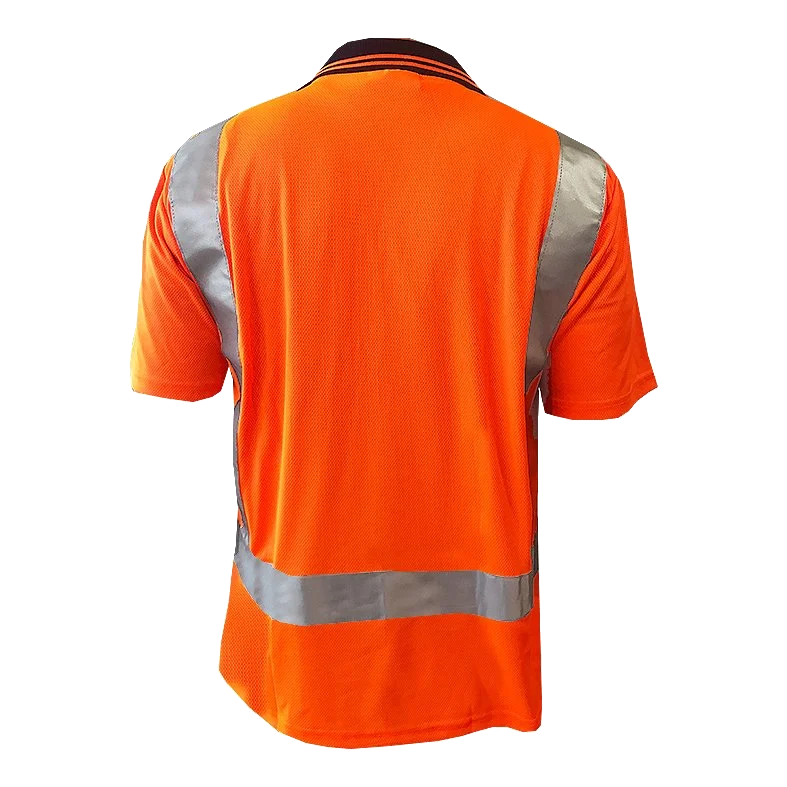Hi-Vis D/N Polo Shirt, SS, Orange/Navy