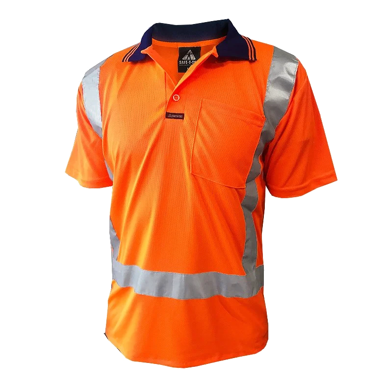 Hi-Vis D/N TTMC Polo Shirt H-back, SS, Orange