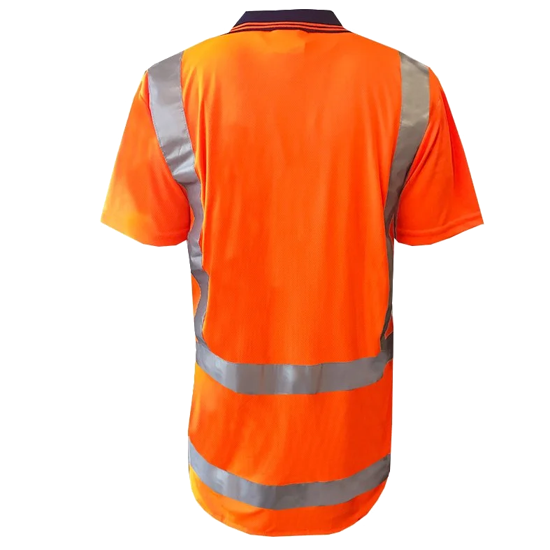 Hi-Vis D/N TTMC Polo Shirt H-back, SS, Orange - Image 2
