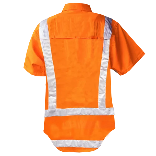 Hi-Vis D/N TTMC Cotton Shirt, SS, Orange - Image 2