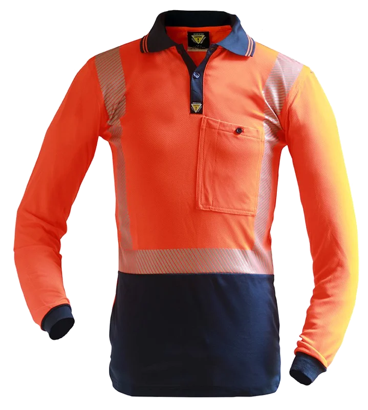 D/N L/S Segmented Tape Microfibre Polo - Image 2