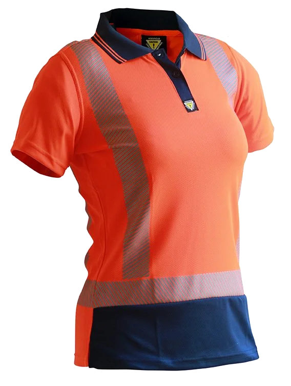 D/N S/S Segmented Tape Microfibre Polo Women’s