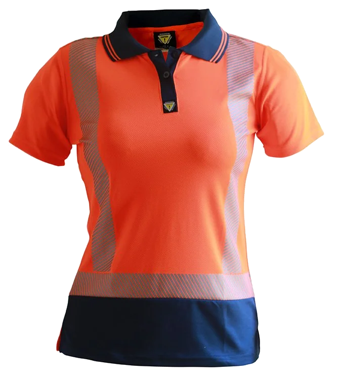 D/N S/S Segmented Tape Microfibre Polo Women’s - Image 2