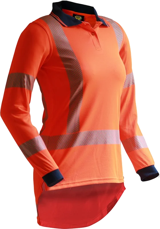 TTMC L/S Segmented Tape Microfibre Polo Women’s