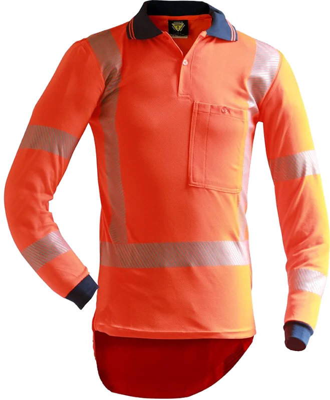 TTMC L/S Segmented Tape Microfibre Polo - Image 2