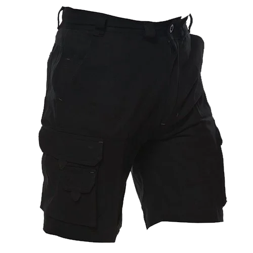 Cargo Shorts, 280gsm Cotton, Black