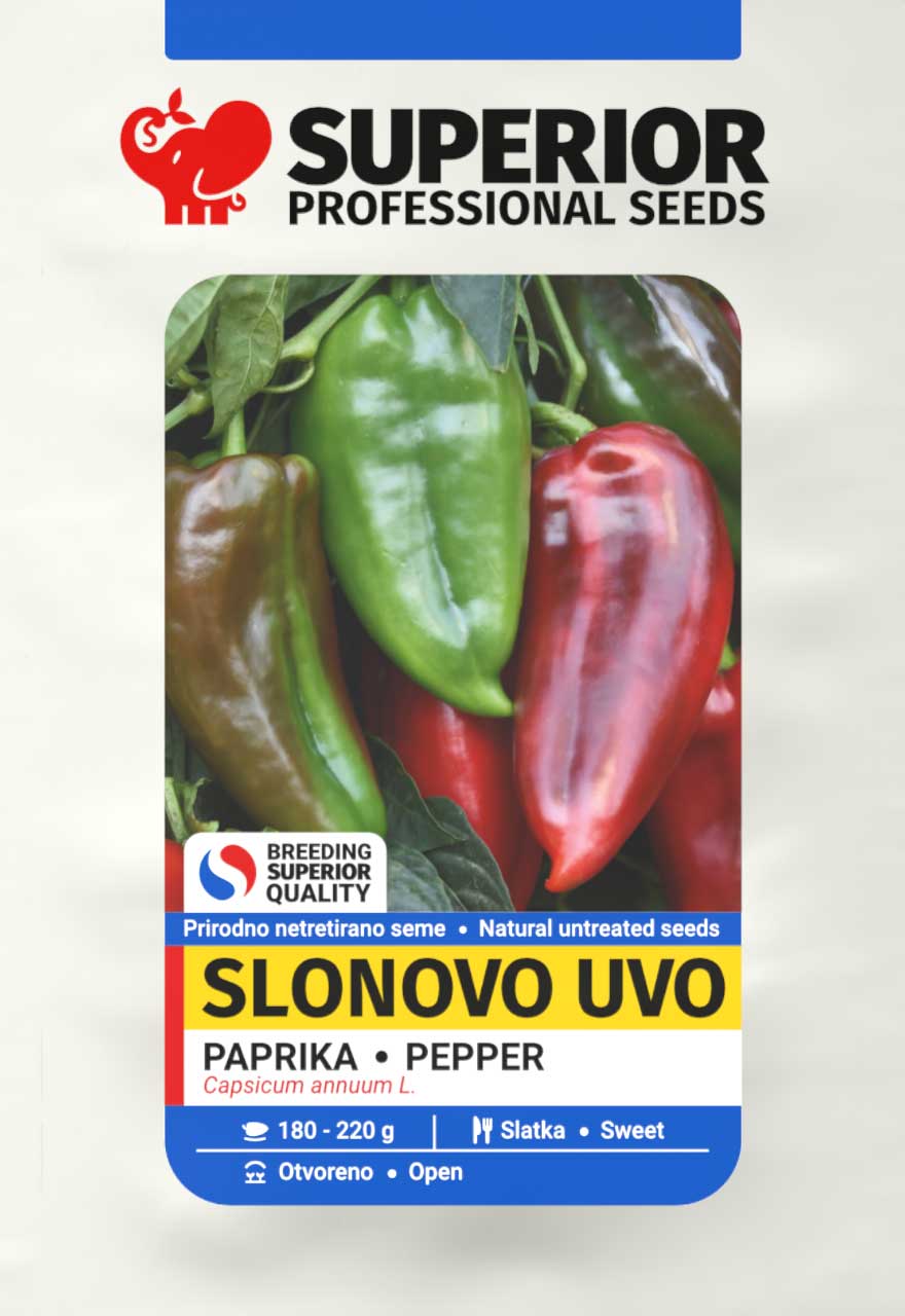 Profesionalno seme Seme paprike Paprika Slonovo uvo - Katalog semena povrća SM AgroShop
