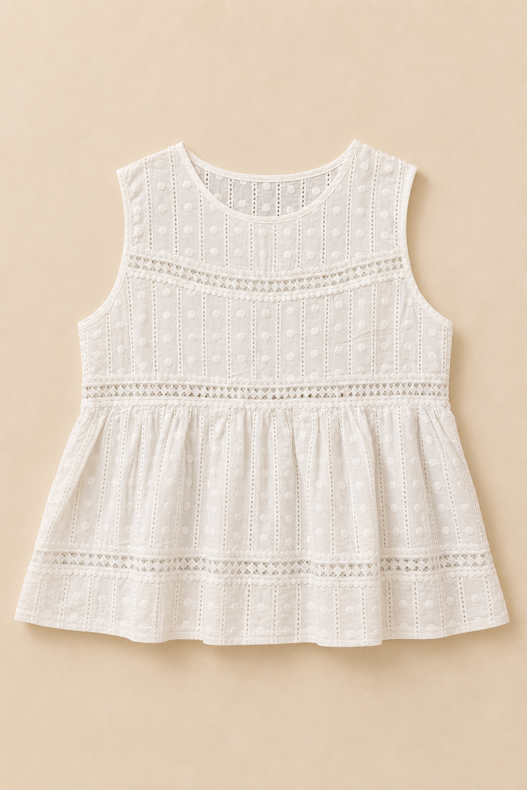 Sleeveless Embroidered Top