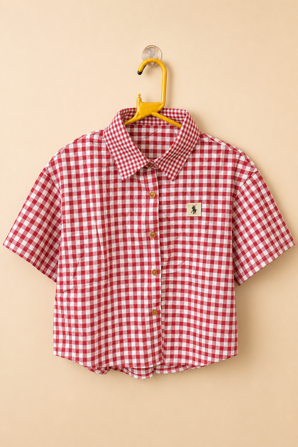 Classic Checkered Short Sleeve Button-Up Shirt