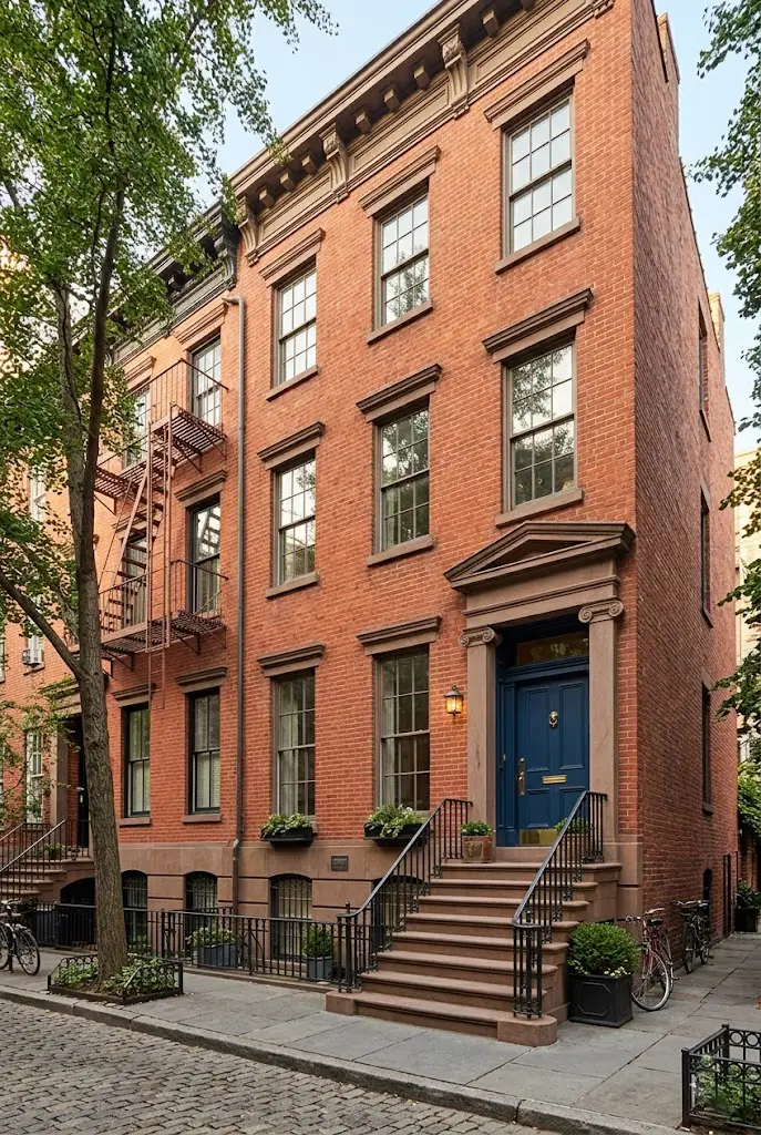 NYC brownstone townhouse — millwork context