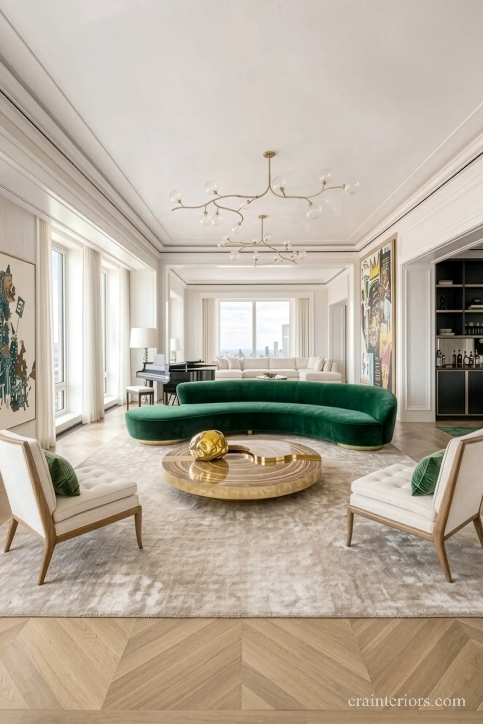 Central Park South — Living Room, Bar & Full Residence Program