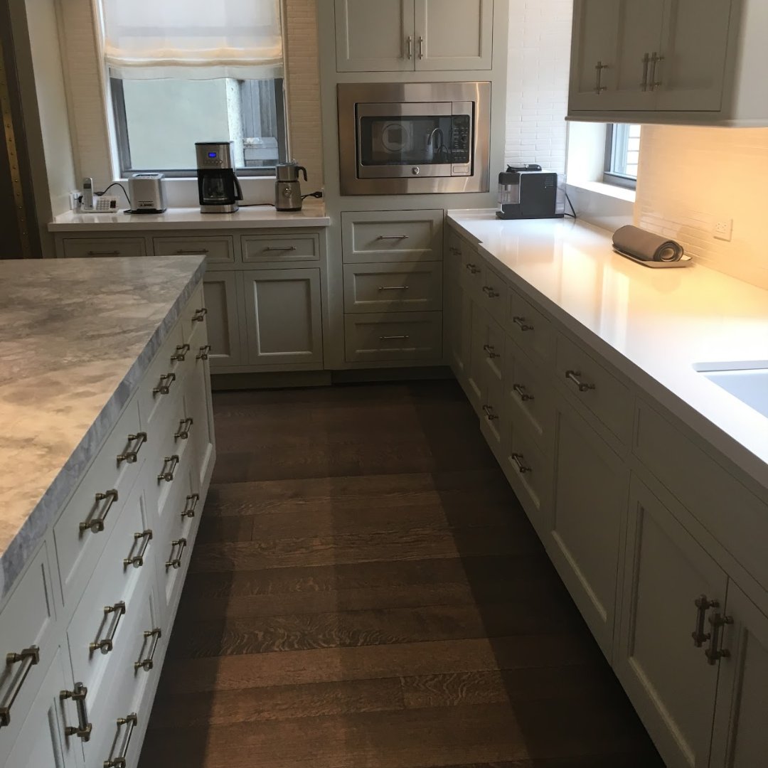kitchen millwork hand painted