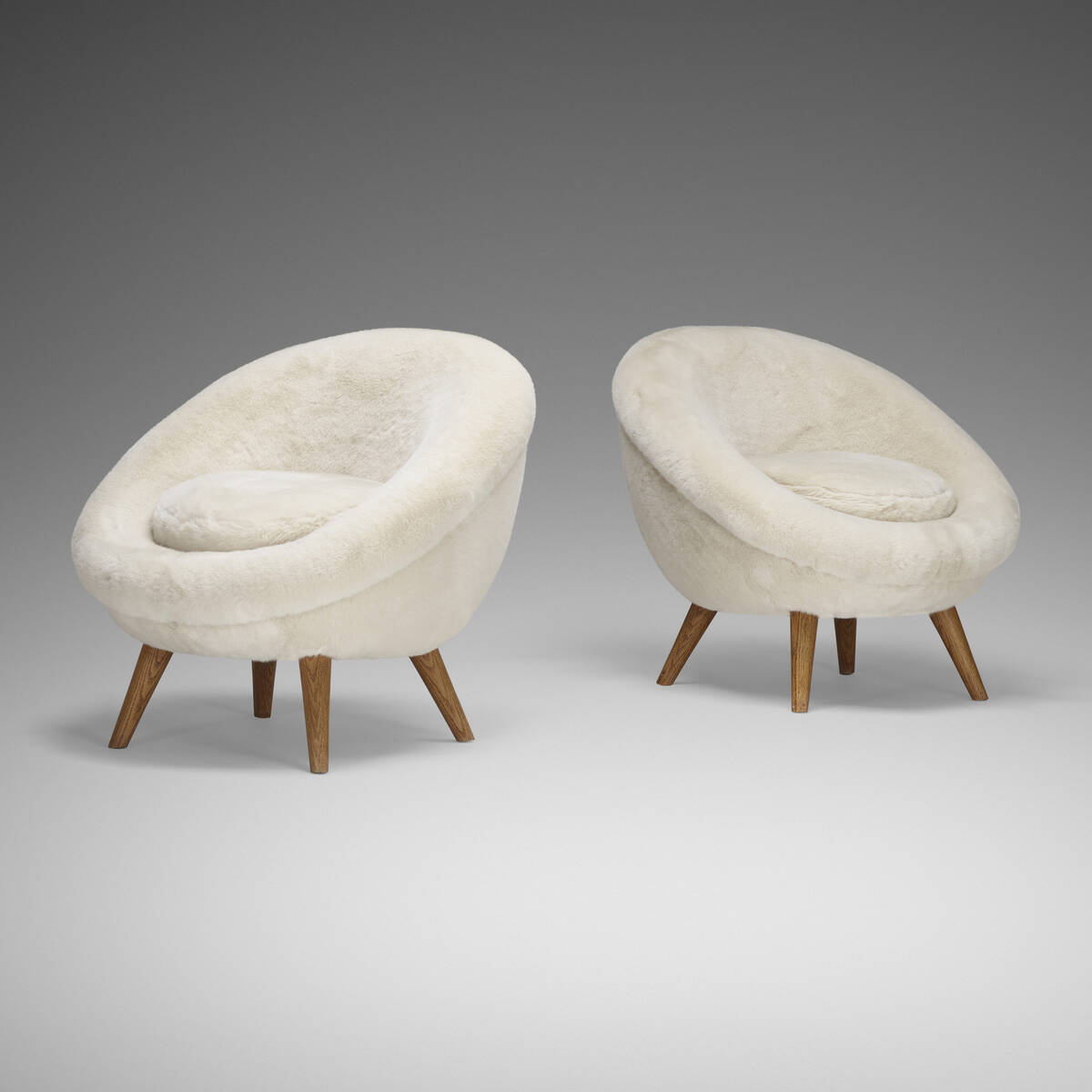 138 1 Design December 2020 Jean Royere Grand Oeuf Lounge Chairs Pair Wright Auction