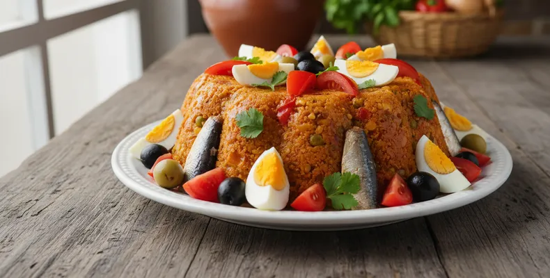Traditional Cuscuz Paulista: A Colorful Recipe with Sardines, Vegetables, and Eggs