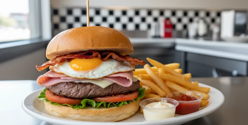 Chivito uruguaio tradicional: o sanduíche de bife, bacon, ovo, queijo e presunto que é orgulho nacional