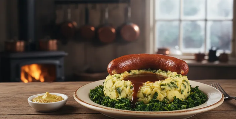 Stamppot boerenkool tradicional: o purê holandês de batata com couve e salsicha defumada