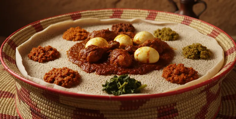 Doro wat tradicional: o ensopado etíope de frango com berbere, cebola caramelizada e ovos cozidos
