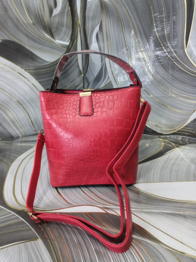 Bolso De Cuero Redondo Para Mujer
