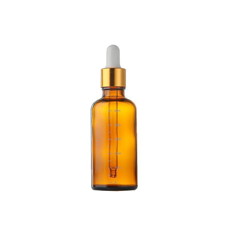 Gotero 30ml De Ambar Tapa Dorada De Lujo