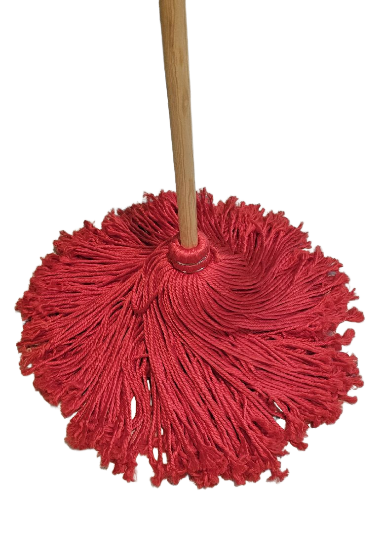 Imagen de Trapeador de Microfibra Española 400 grs. con Mango de Madera Barnizada de 1.37 metros