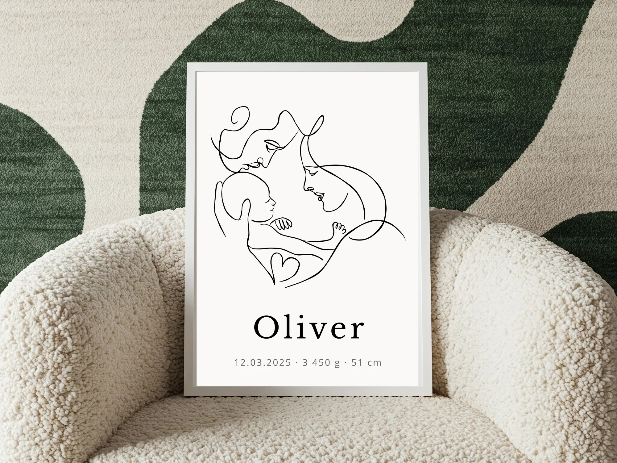 Personalizovaný obraz pre novorodenca