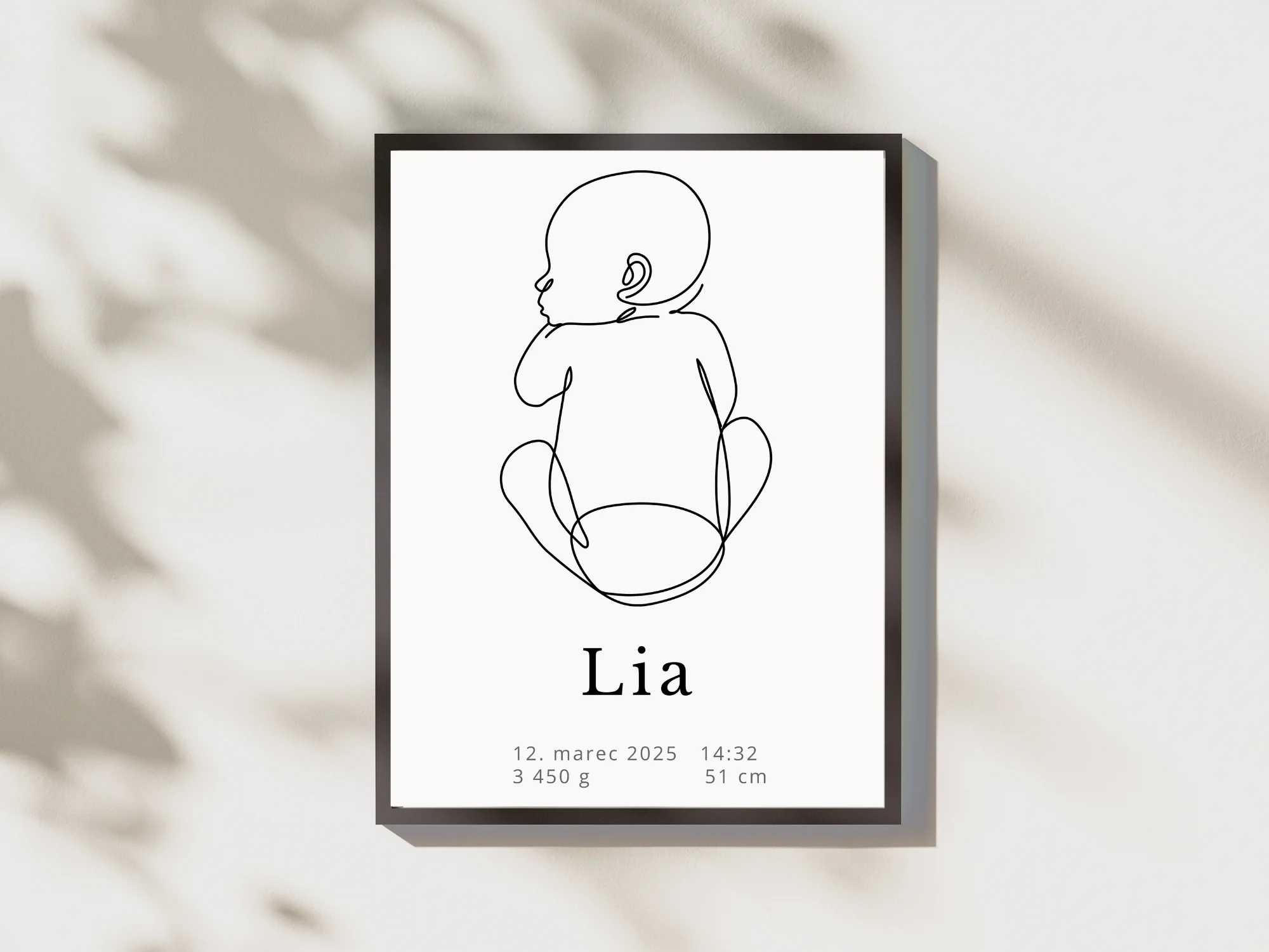 Personalizovaný obraz pre novorodenca