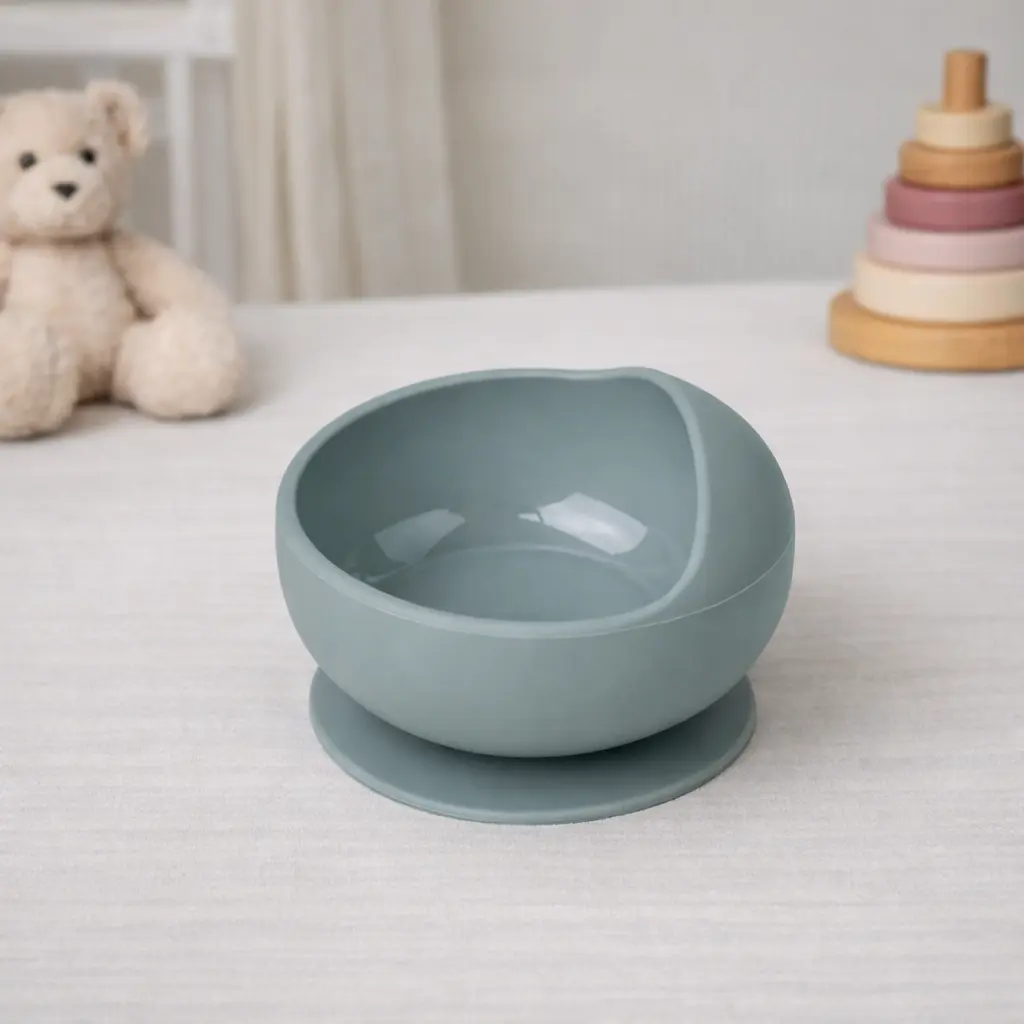 Silikónová miska s prísavkou pre deti modrá (BPA free)