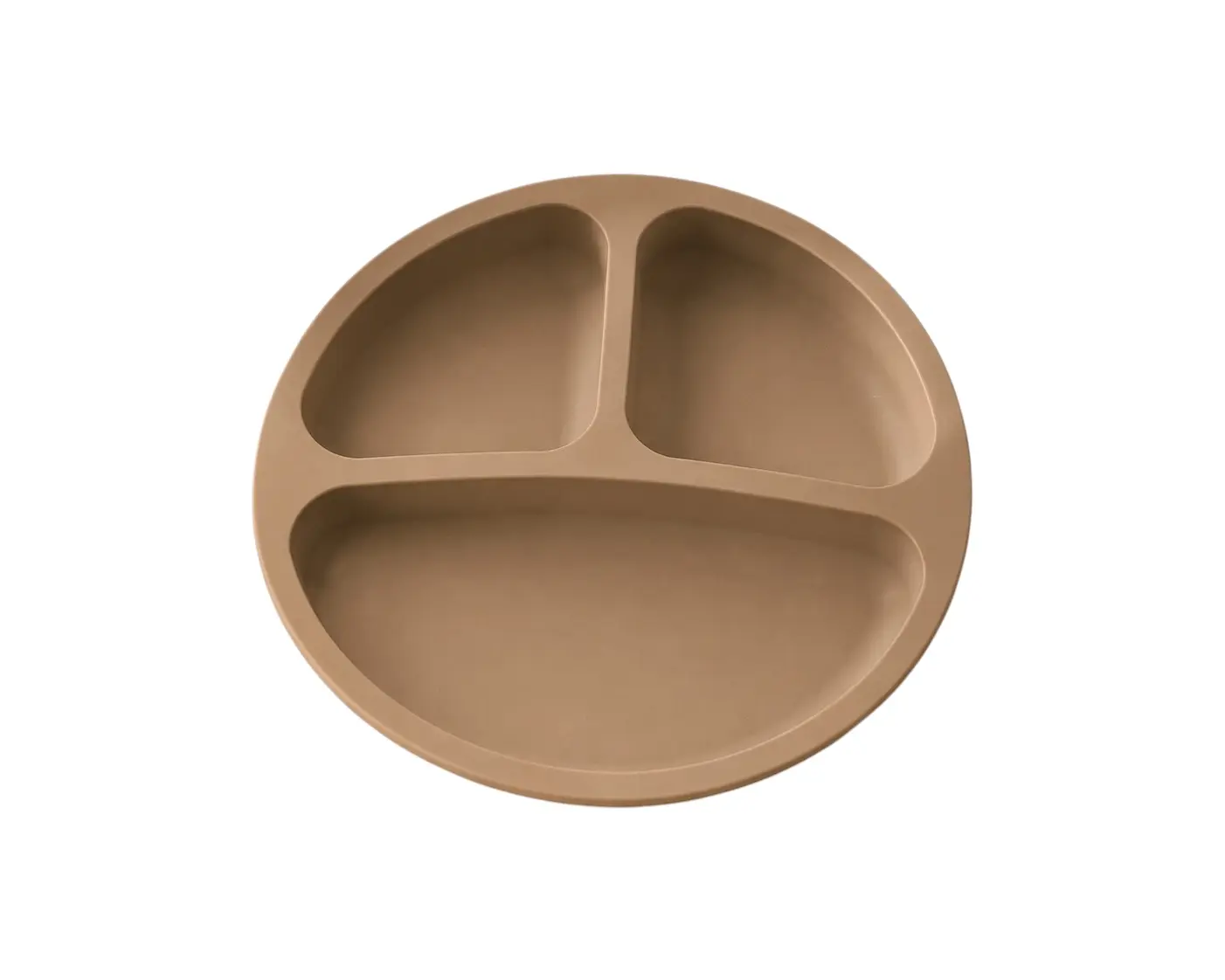 Silikónový tanier s prísavkou pre deti hnedý (BPA free)