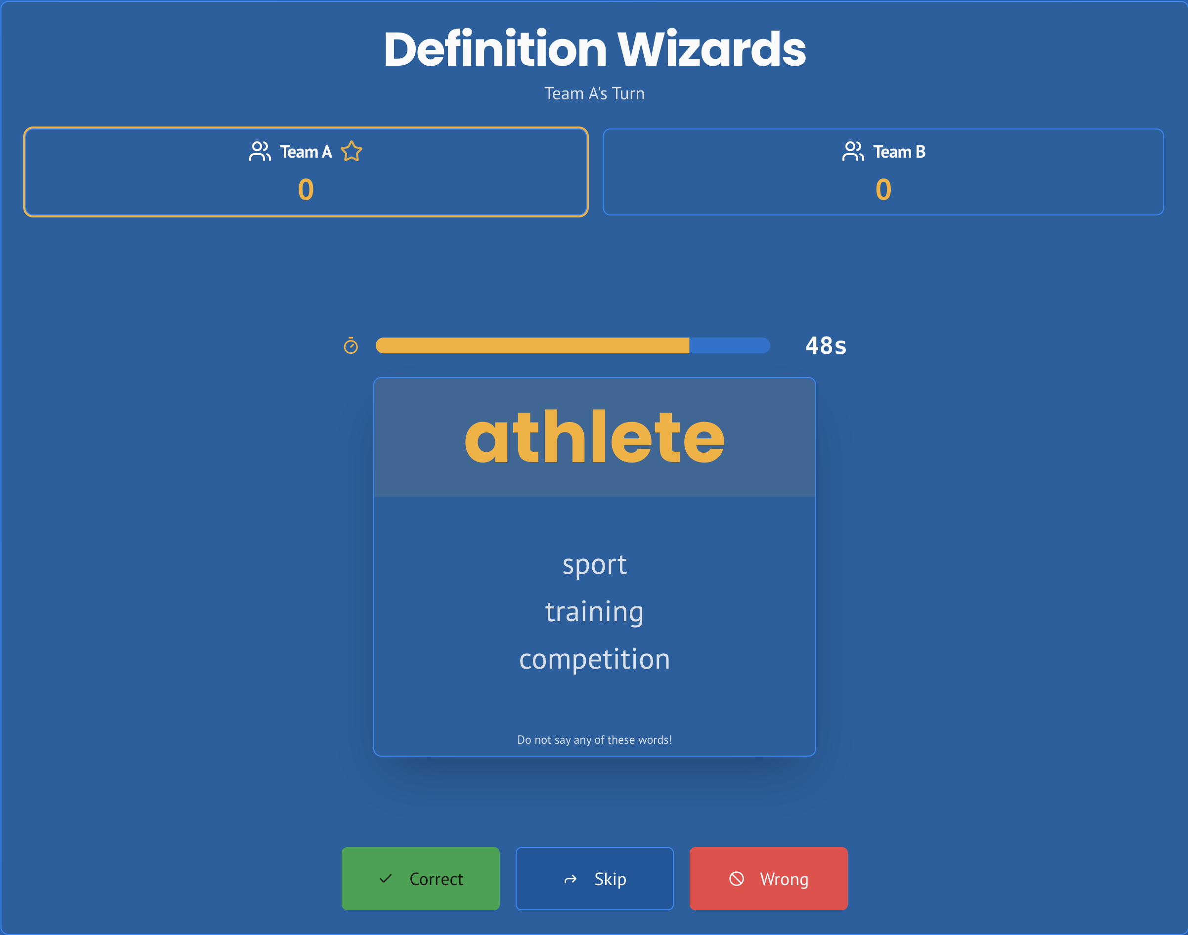Definition Wizards in action