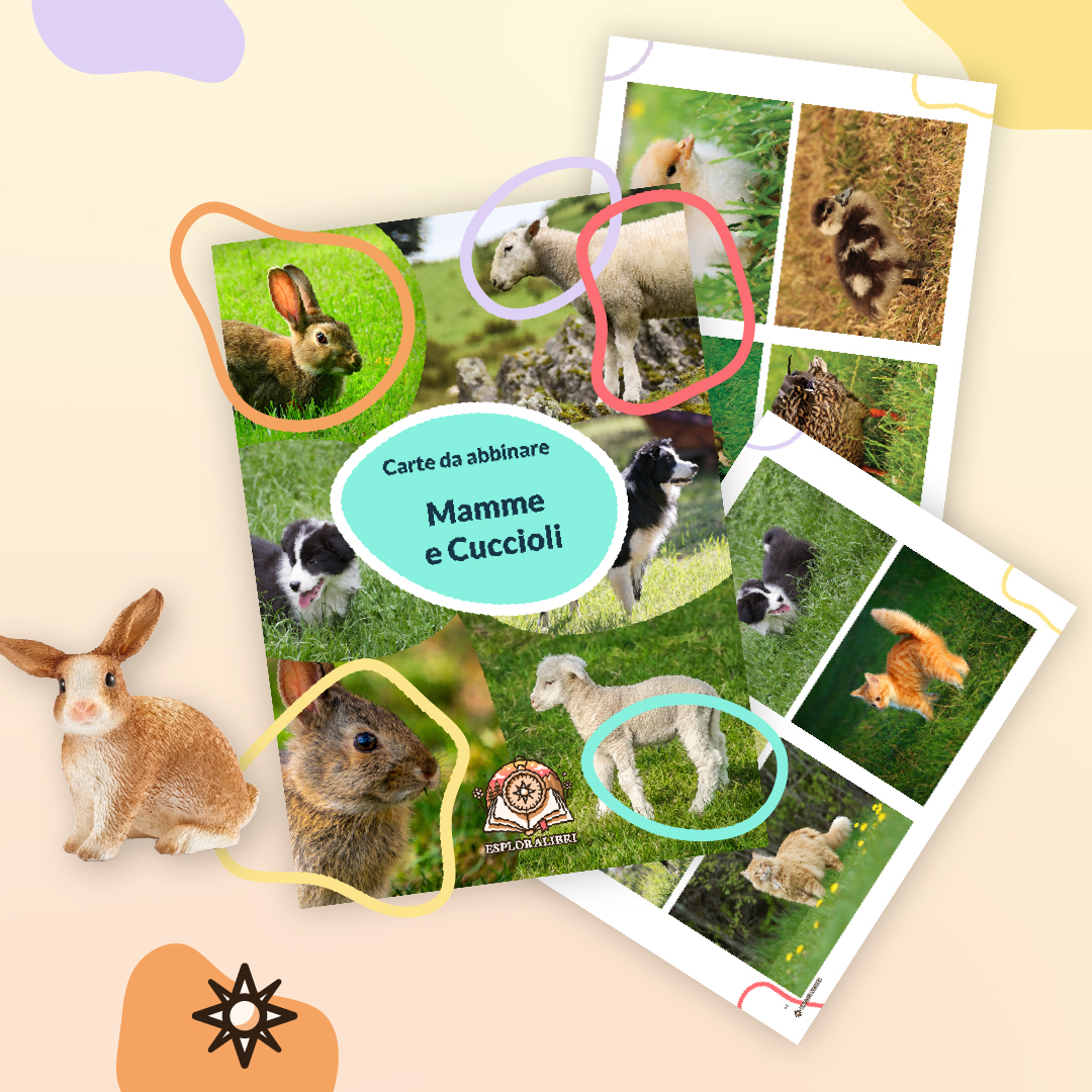 Cover Image for Mamme e Cuccioli della Fattoria: Carte da Abbinare per la Festa della Mamma