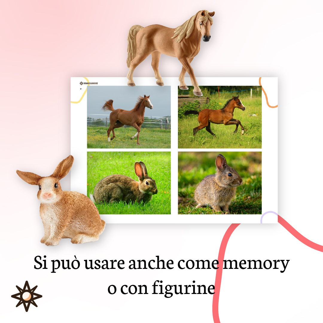 Carte Mamme Cuccioli Memory Figurine