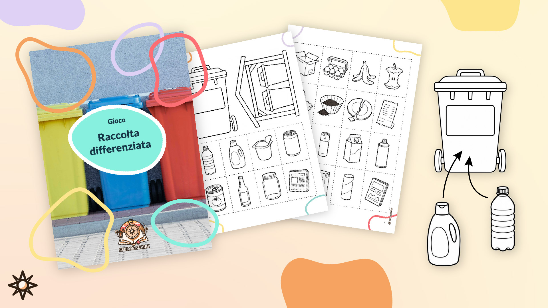 Gioco della Raccolta Differenziata: Stampabile Gratuito per Bambini