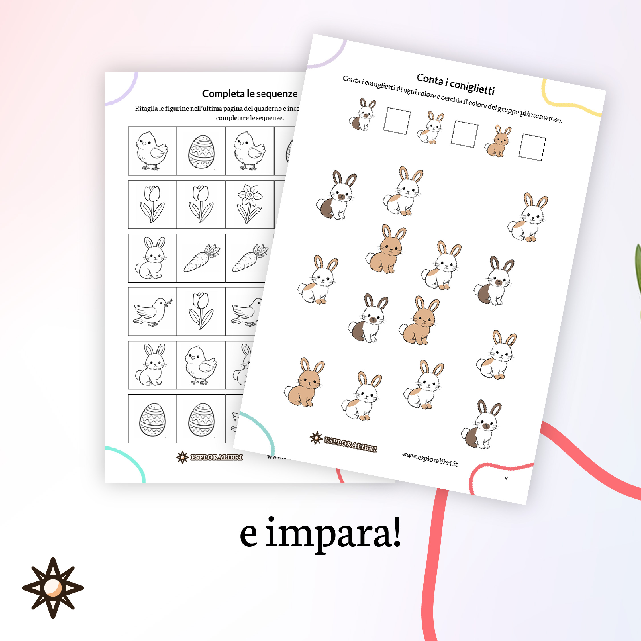 giochi stampabili Pasqua educativi