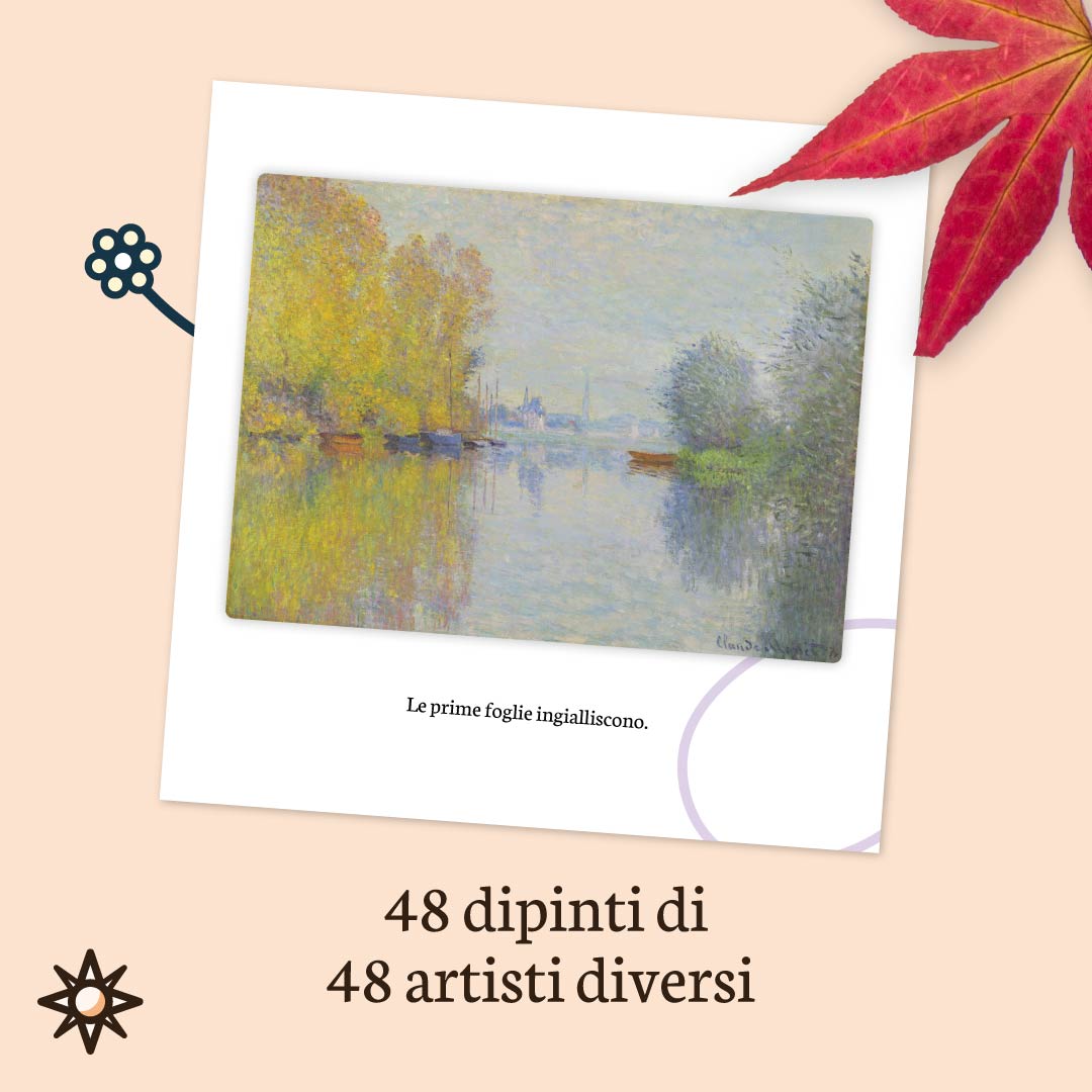 48 dipinti di 48 artisti diversi: Autunno sulla Senna di Claude Monet