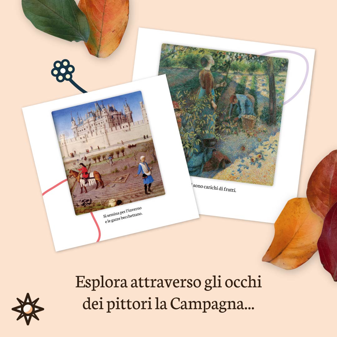 I campi e la vendemmia visti dai pittori: la miniatura dei fratelli Limbourg e la raccolta delle mele di Pissarro