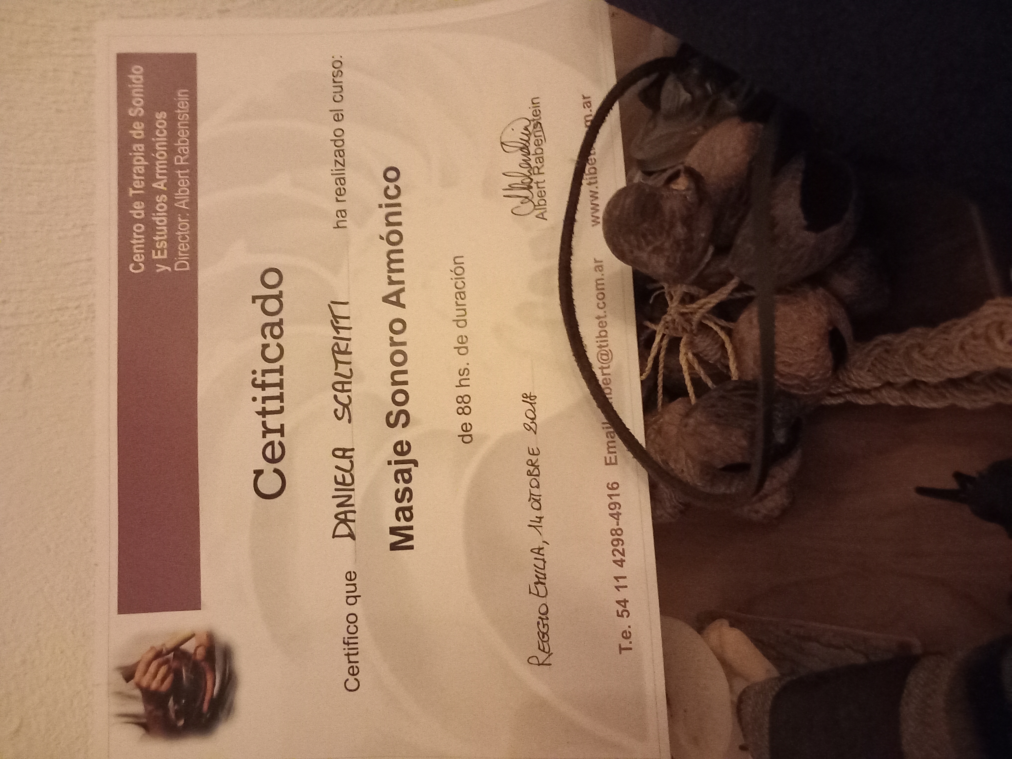 Certificato Campane Tibetane