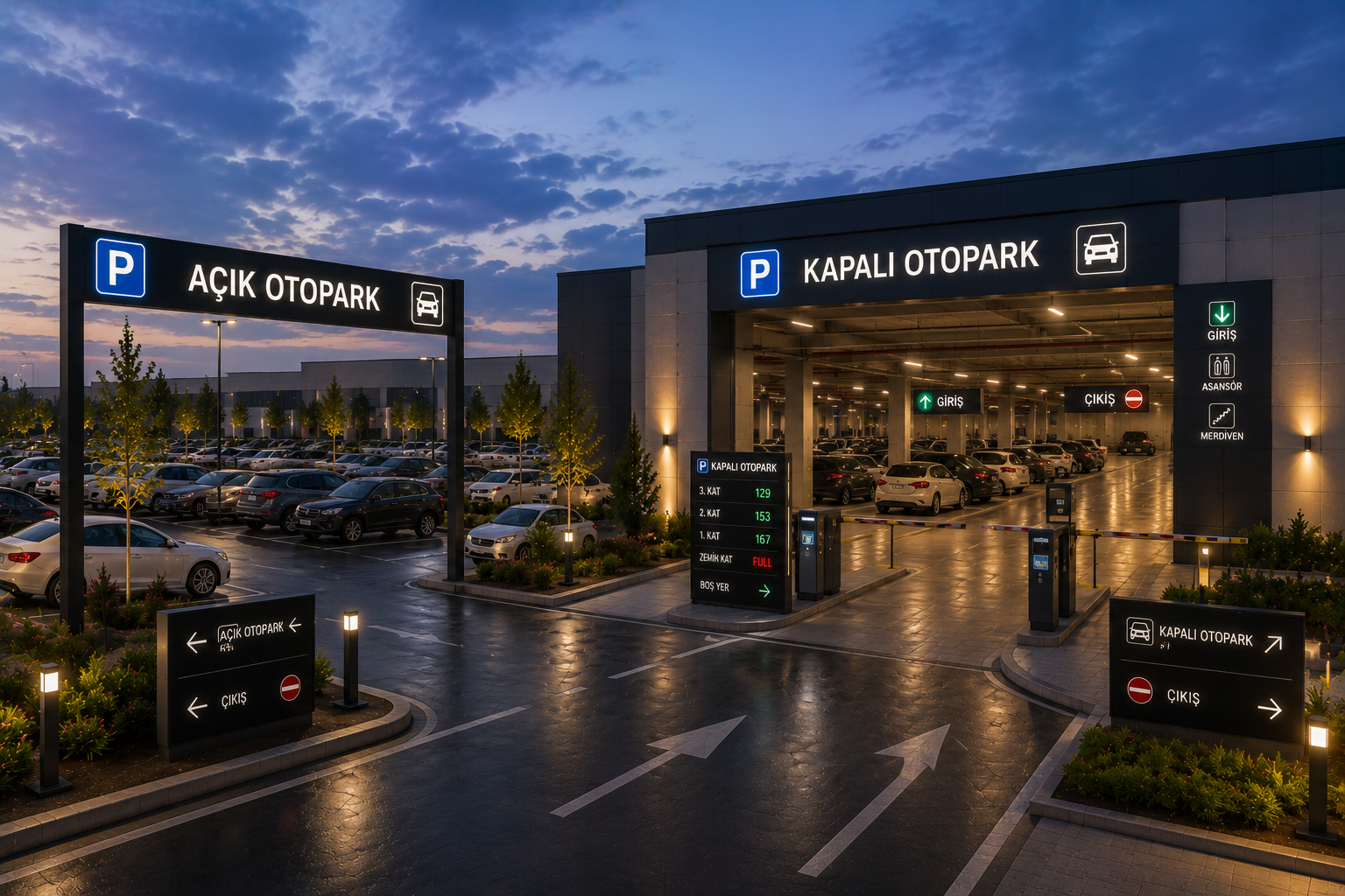 Açık ve Kapalı Otoparklar