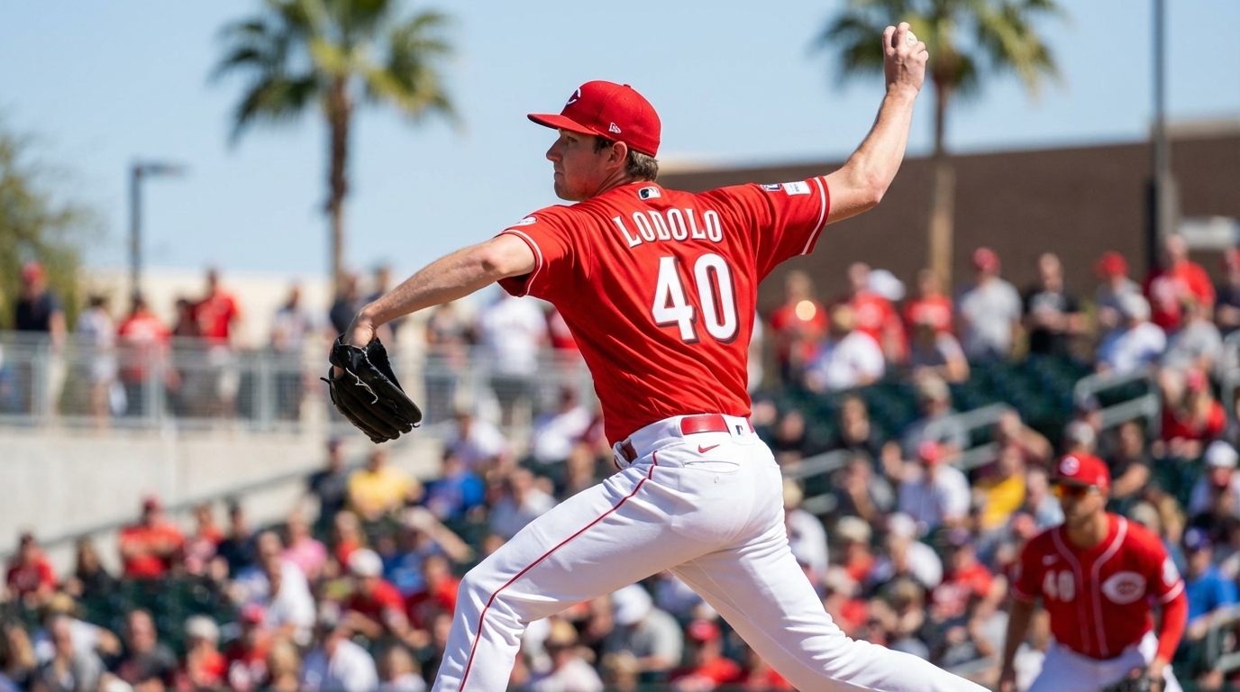 Lodolo Struggles as Reds Fall to Dodgers 9-5 in Spring Training
